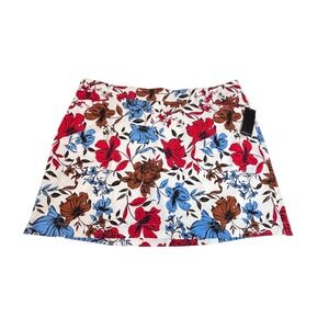Rafaella Floral Skort White Red Blue Brown Womens Plus Size 2X Tennis Golf NEW